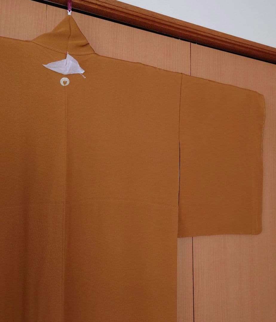 【新品未使用極美品】色無地フルセット　一つ紋　正絹　袷　唐織六通袋帯