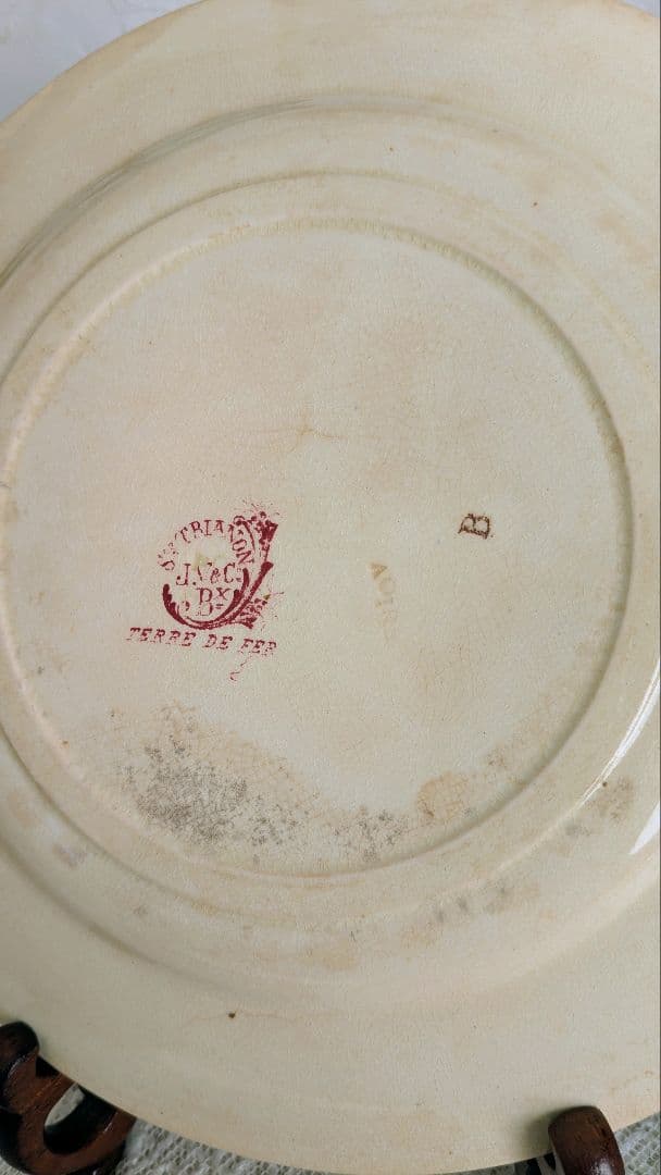 Bordeaux ボルドー窯 トリアノン 天使のプレート フランス