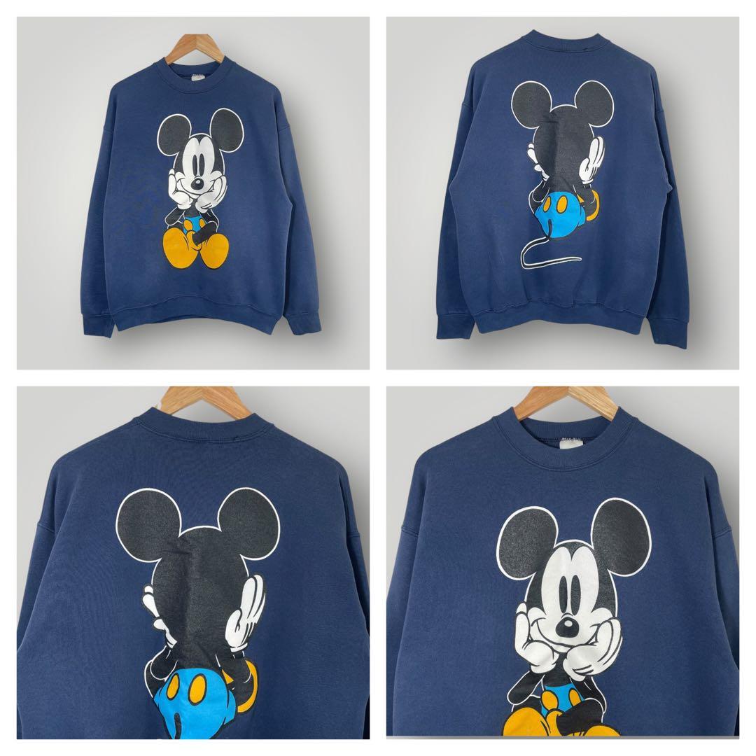 90s Disney MICKEY & CO. 青パンミッキー スウェット XL