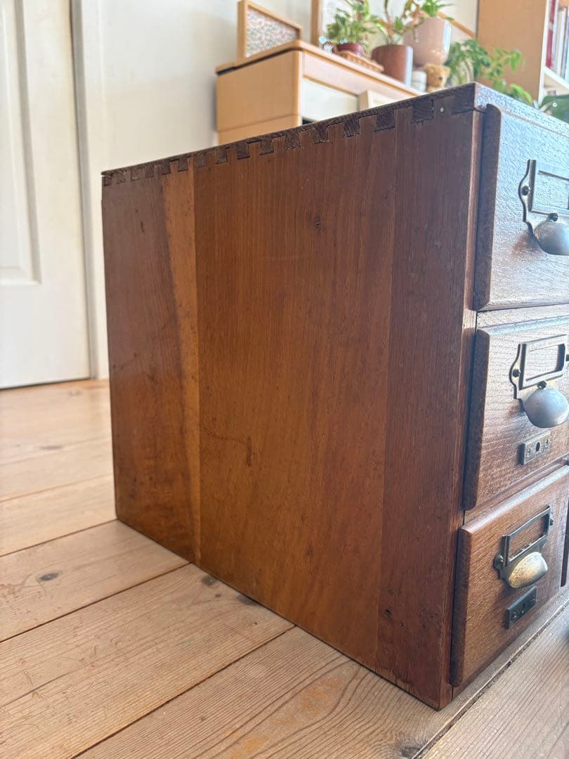 アンティーク 木製6引き出し収納 キャビネット