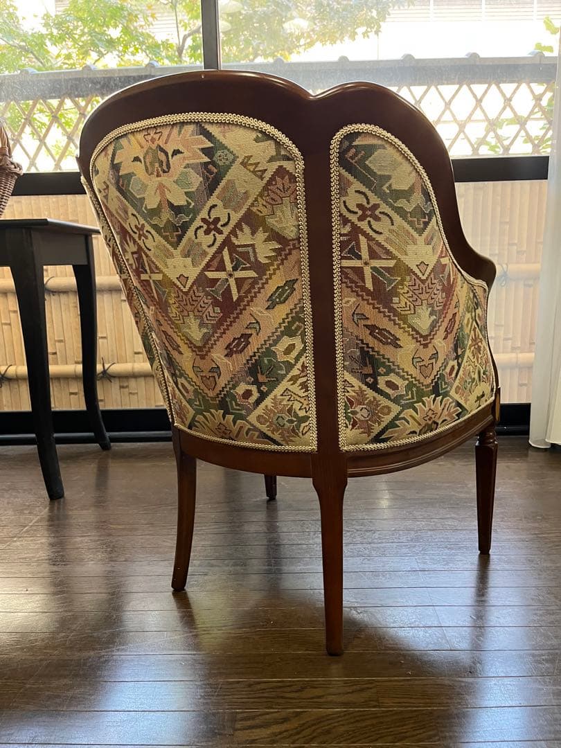 シングルソファ ② アンティーク インテリア イタリア 象嵌