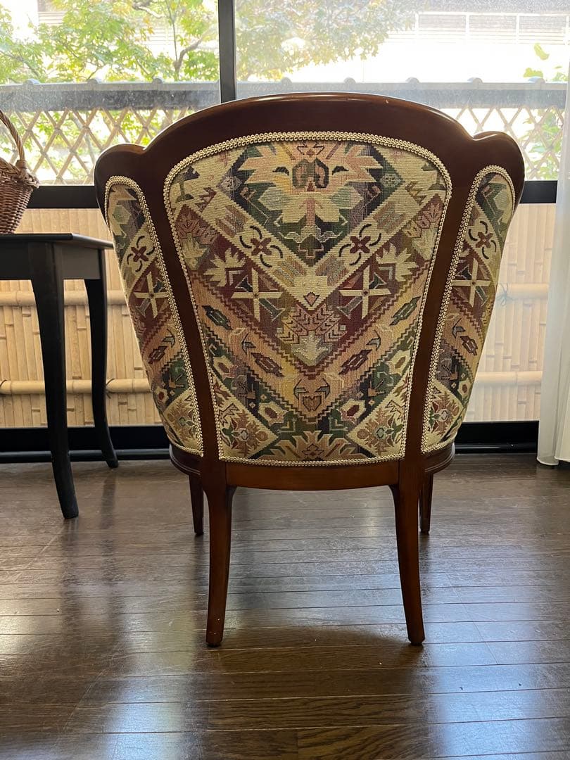 シングルソファ ② アンティーク インテリア イタリア 象嵌