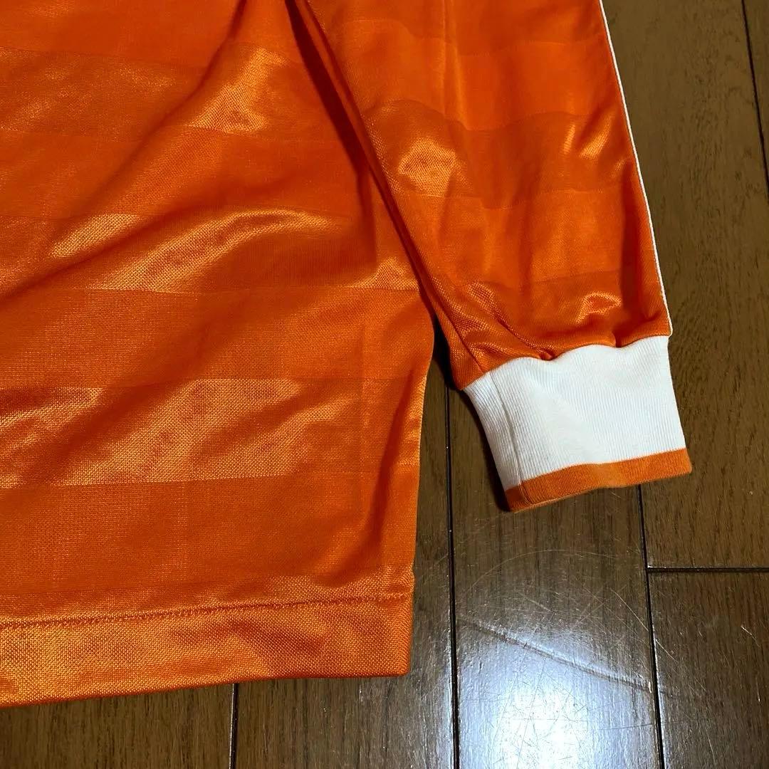 adidas デサント　80〜90s 長袖 オレンジ　ヴィンテージ　トレフォイル