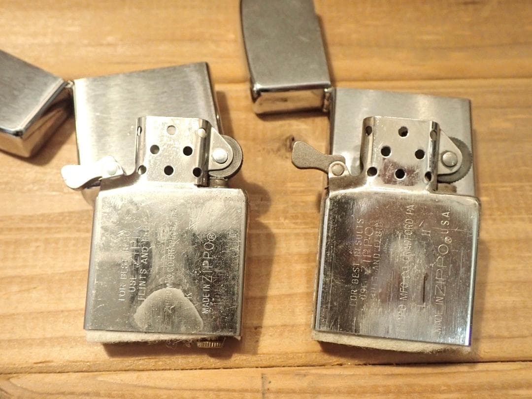 Zippoライター メタルシルバー オイルライター 5点まとめて