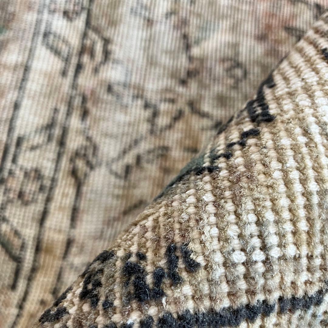 ペールベージュピンク58×189フラワーライン　ランナー　トルコヴィンテージラグ