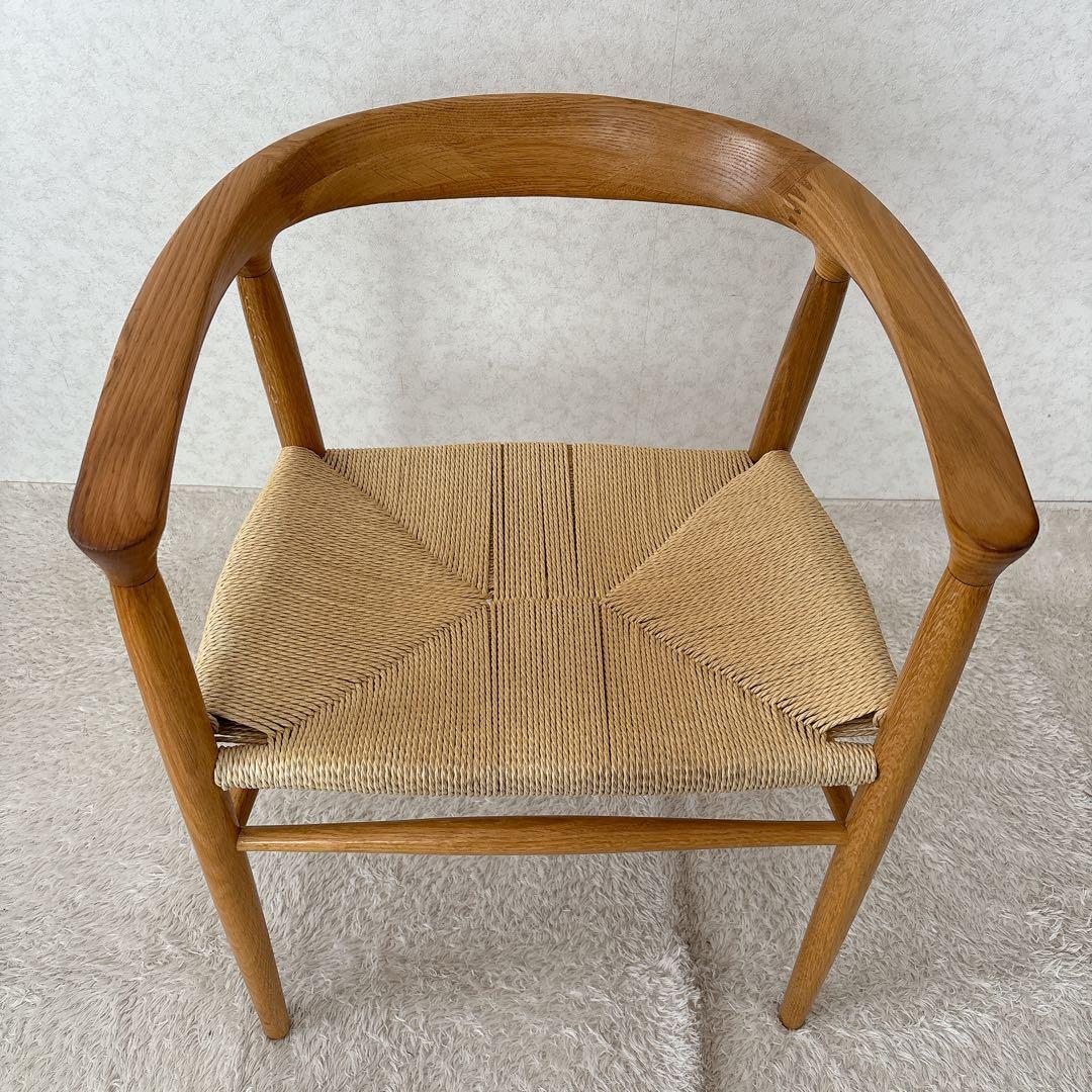 激人気】MUJI 無印良品 オーク材 ペーパーコード アームチェア