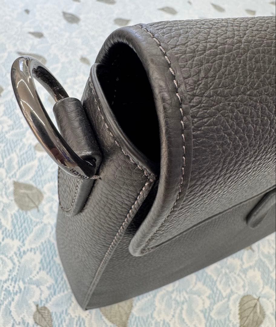 【ピコ治郎】COACHサリバントート本革黒ノートパソコン15.6㌅収納可