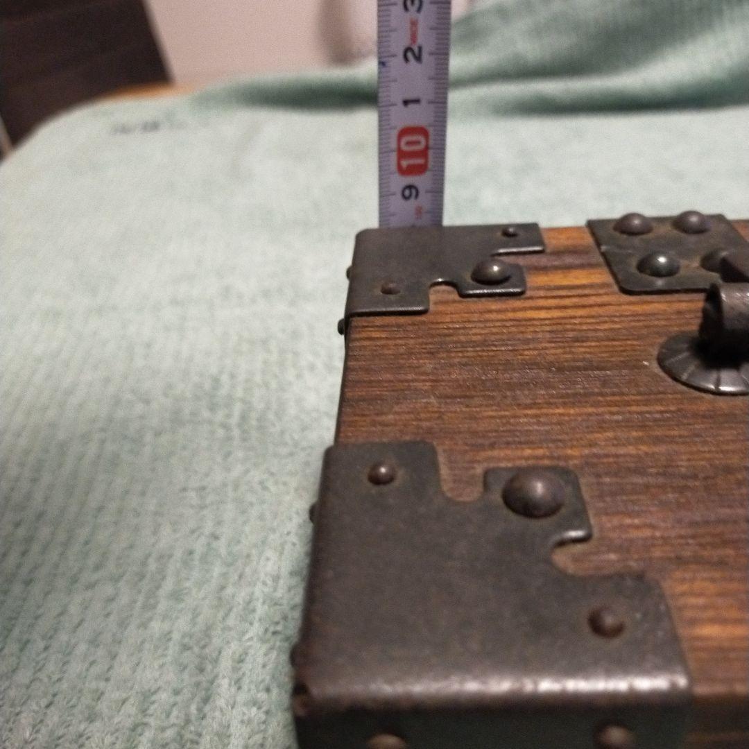 千両箱　小物入れ　古道具　アンティーク　木製　鉄