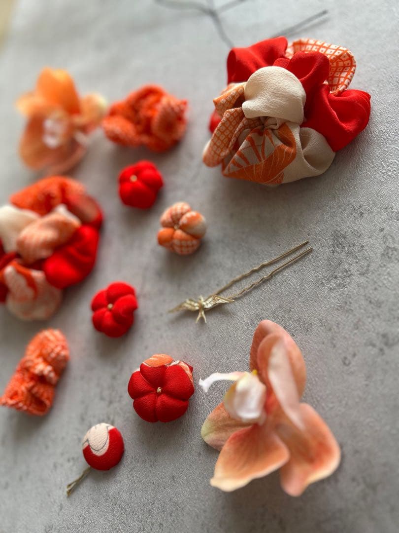 g*2様 七五三　七五三髪飾り　ヘッドドレス　着物髪飾り　リメイク髪飾り　044