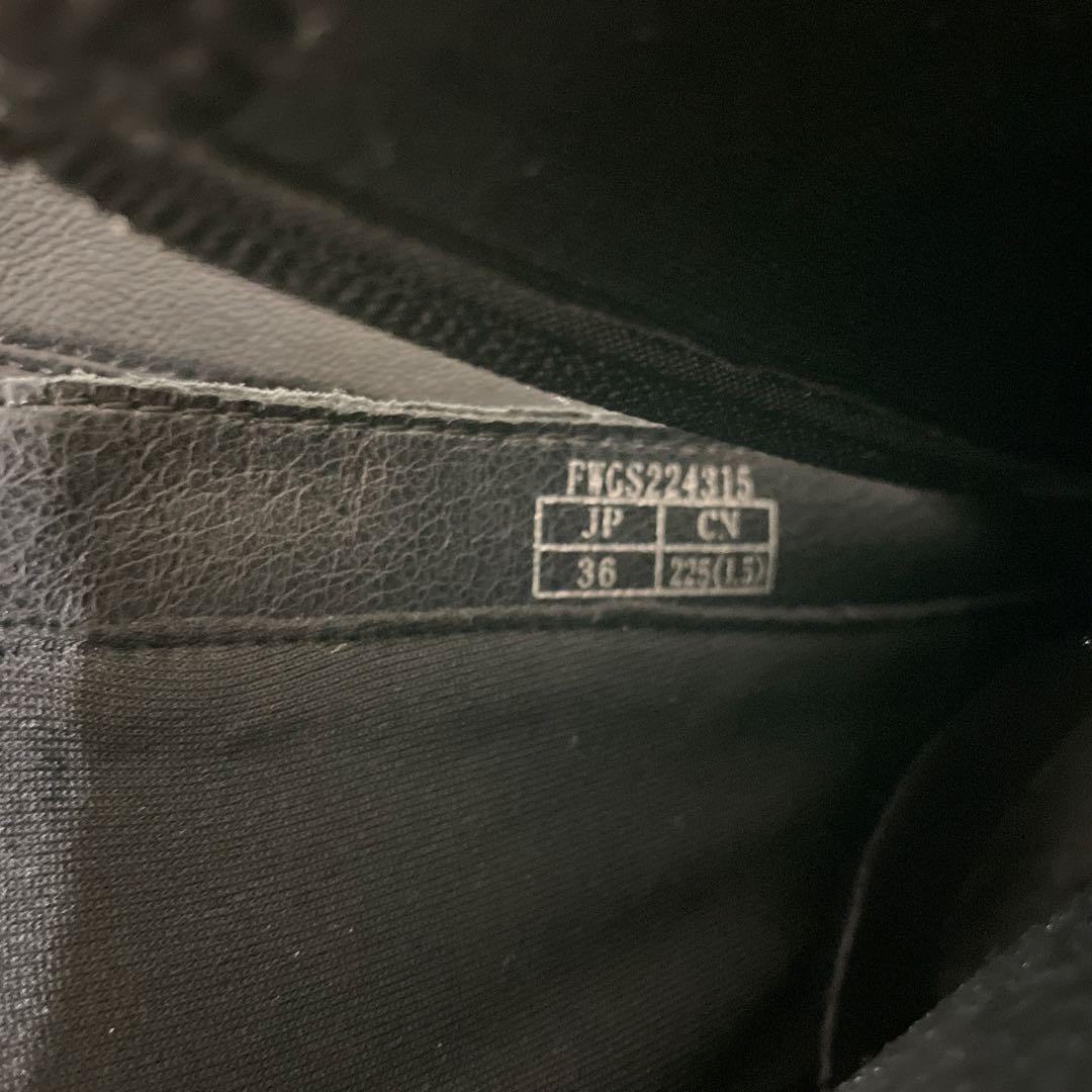 未使用FRAY I.D ストレッチレザーショートブーツ　ブラック36