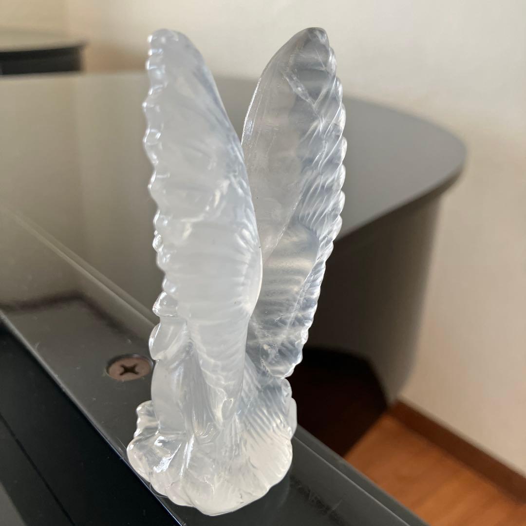 kdashさま専用ホワイトフローライト　天使　エンジェル　天然石置物　Z75