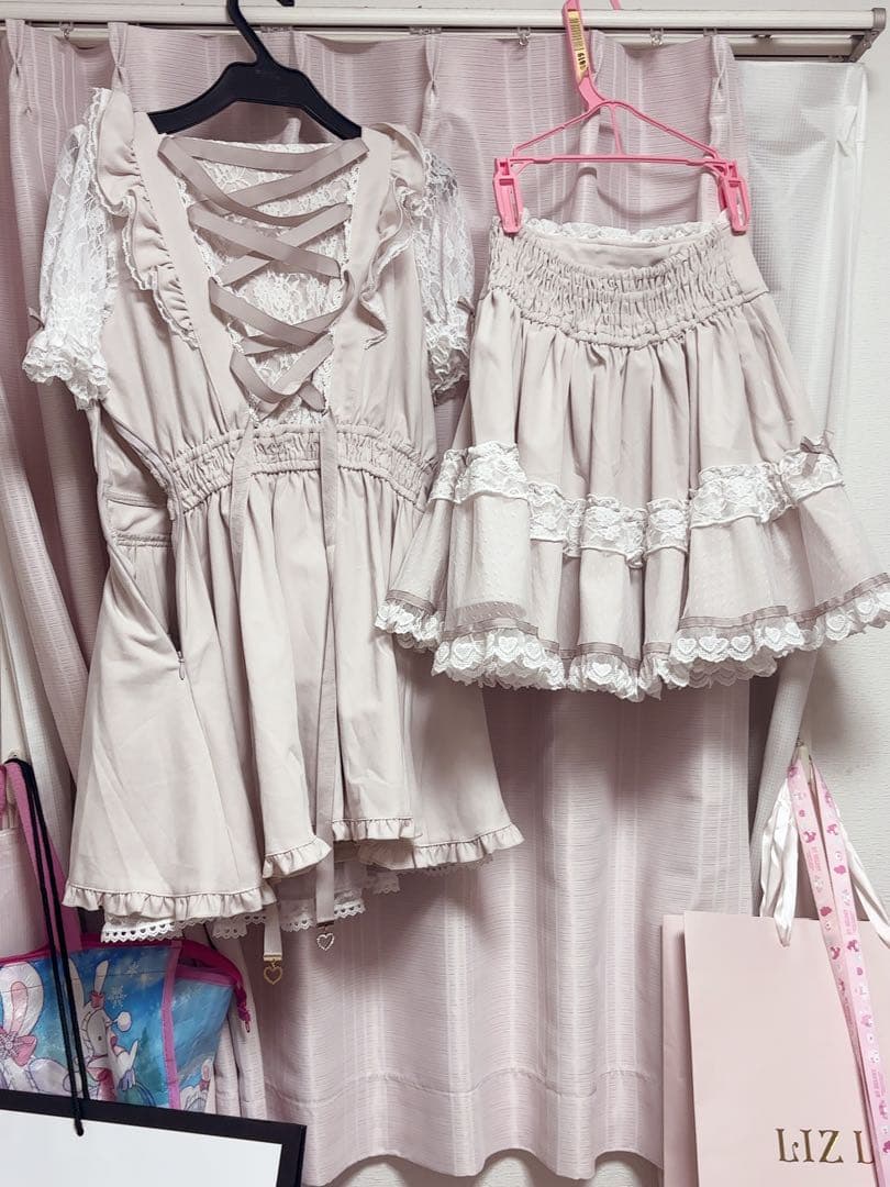 ♥ LIZLISA フロントカシュクールBIGリボンセットアップ ♥