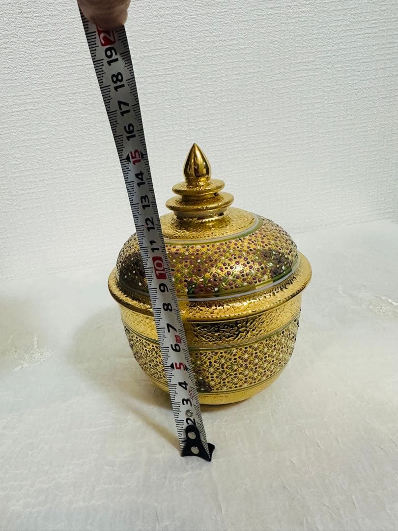 ベンジャロン燒 小物入れ 陶器 タイ 工芸品 雑貨