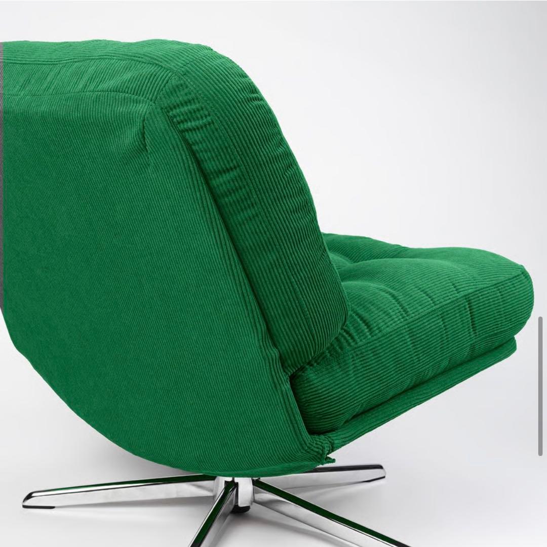 新品 IKEA ディヴリンゲ 回転イージーチェア パーソナルチェア グリーン 緑
