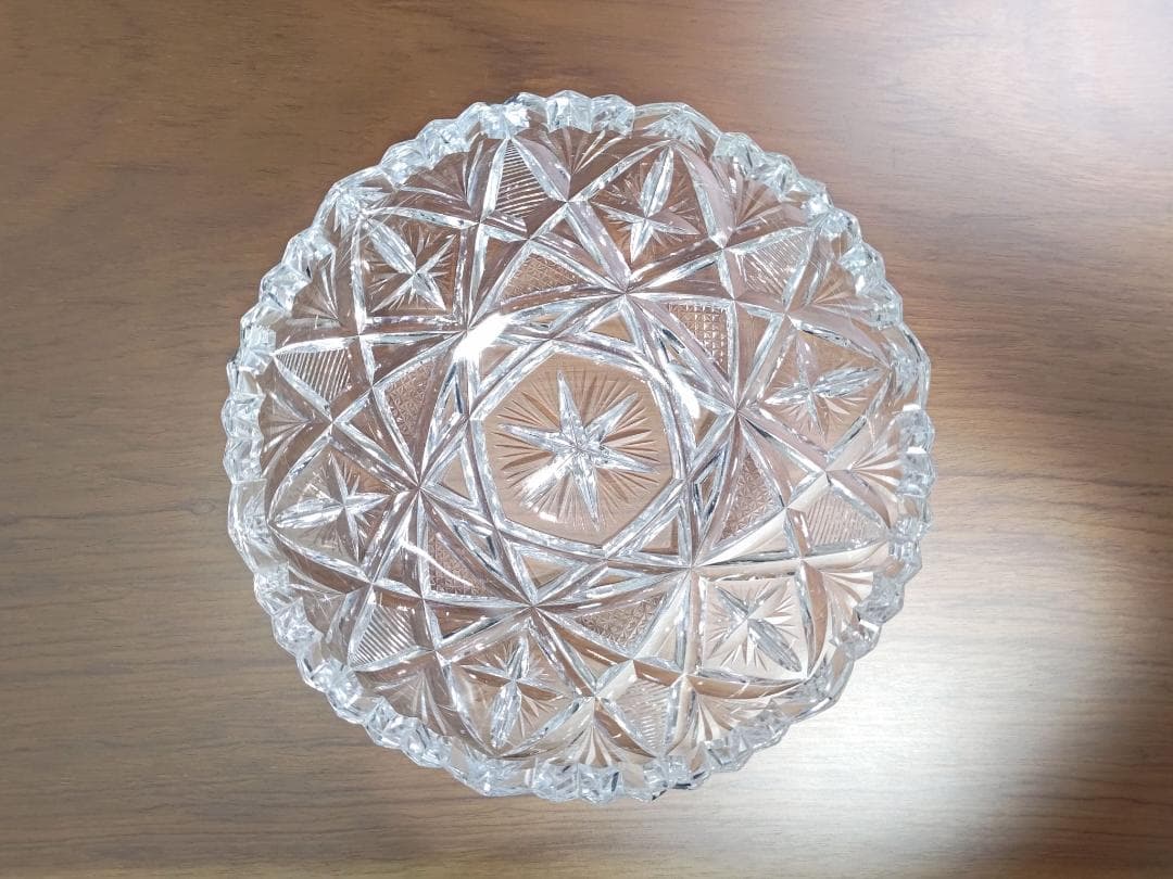 クリスタルガラス 切子ボウル 23cm