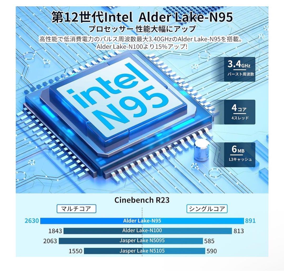 た*き様 Alder Lake CPU n95 RAM16GB SSD 512G