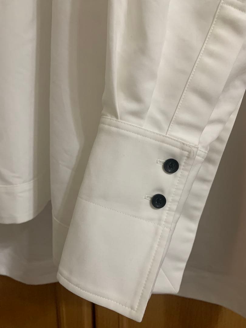人気完売　LOHEN ローヘン　ハイカウントダブルクロス ノーカラーブラウス