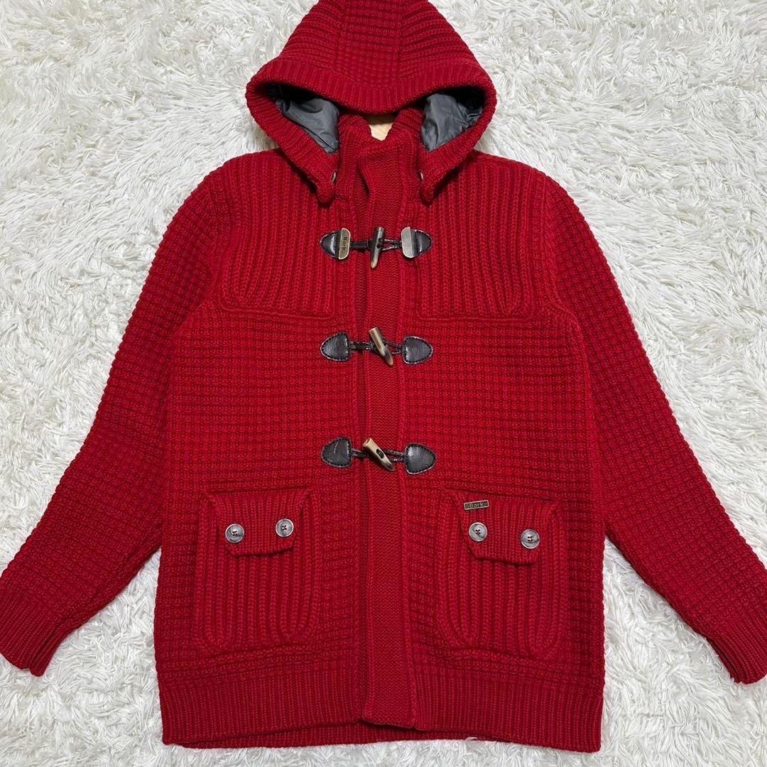 希少カラー バーク ダッフルコート 編み込みジャケット アウター 肉厚 イタリア
