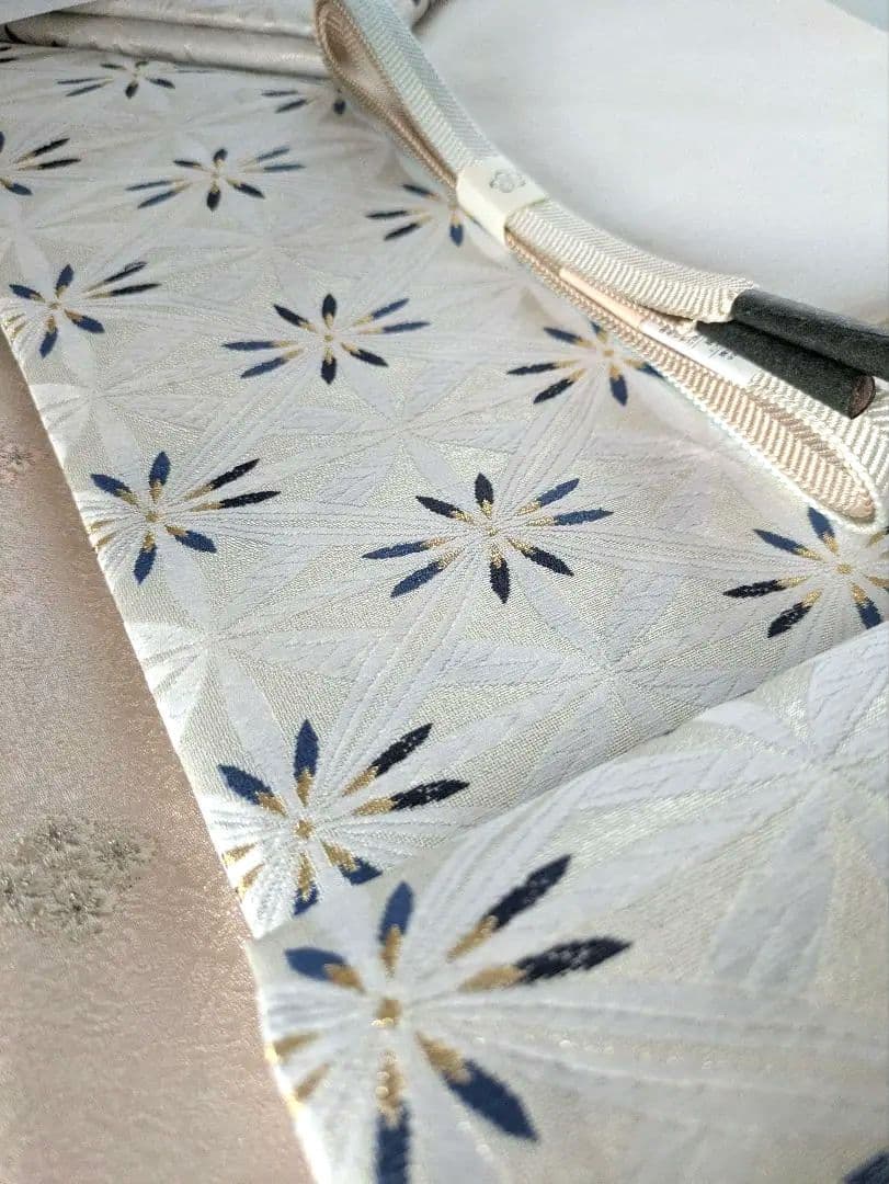 正絹西陣織七宝藤本仁9寸名古屋帯お仕立て上がり