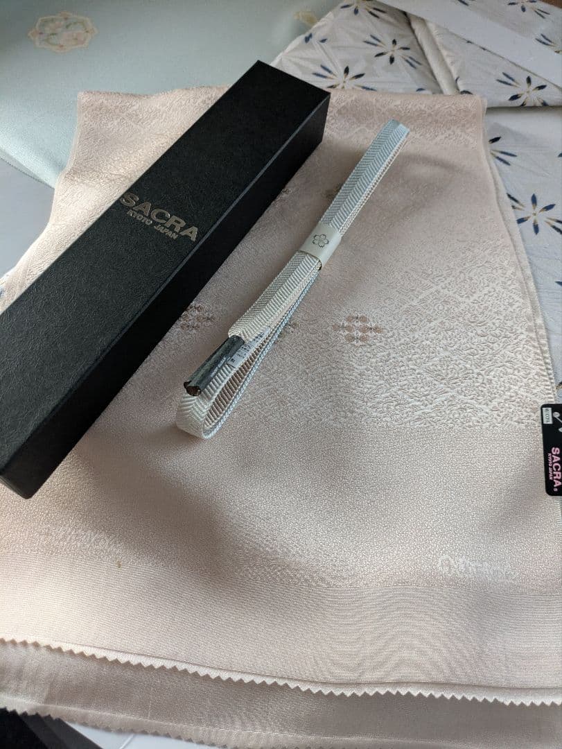 正絹西陣織七宝藤本仁9寸名古屋帯お仕立て上がり