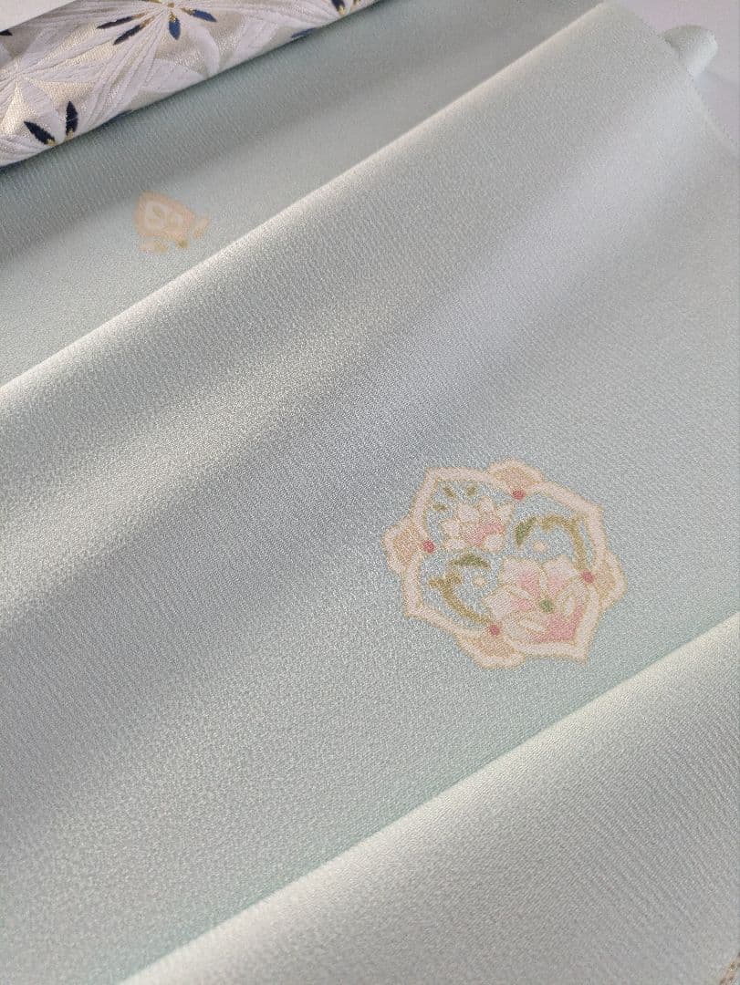 正絹西陣織七宝藤本仁9寸名古屋帯お仕立て上がり