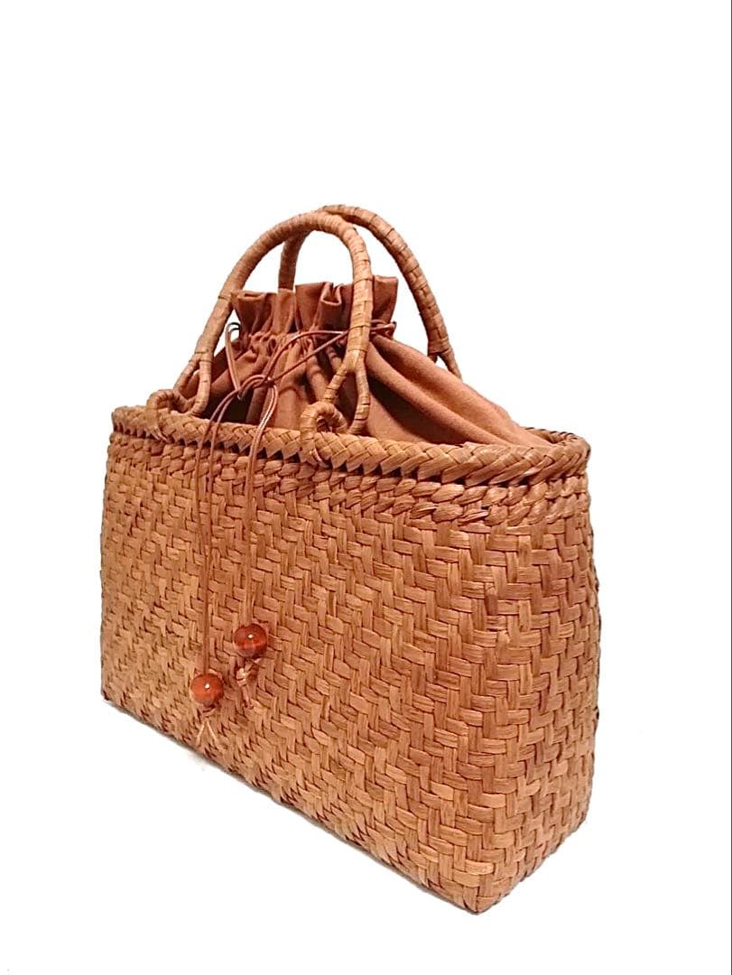 山葡萄バッグ横長網代