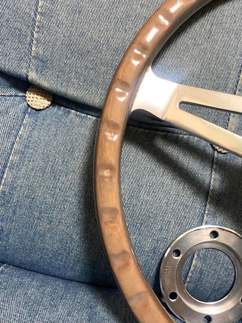 ウッドステアリング　365mm ハンドル　即納◎