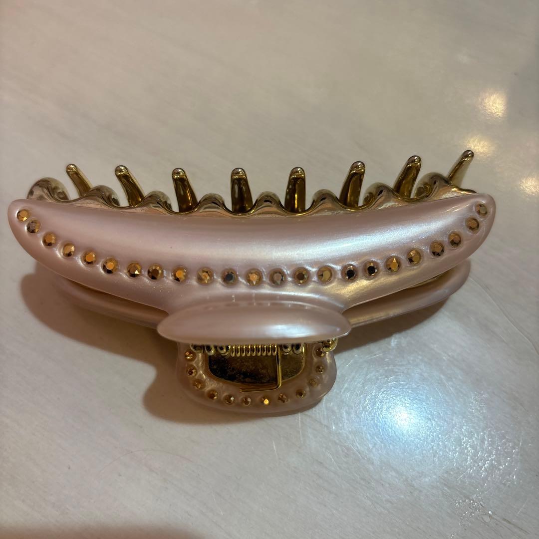 acca ピンク　ゴールド装飾 クレップクリップ　L