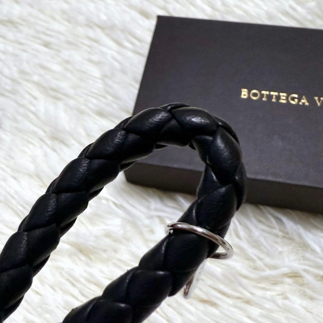 BOTTEGAVENETA ボッテガヴェネタ キーリング 編み込み ブラック 黒