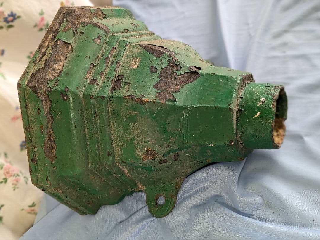 イギリス アンティーク 鉄製 壁掛けプランター 植木鉢 グリーン 525