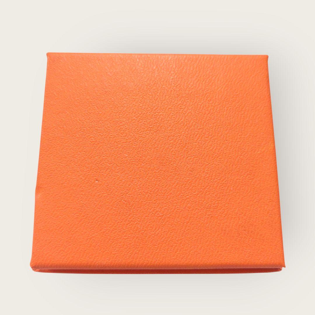 【未使用】エルメス　ミニフォトケース 写真入れ 写真ケース ブルー系 レザー