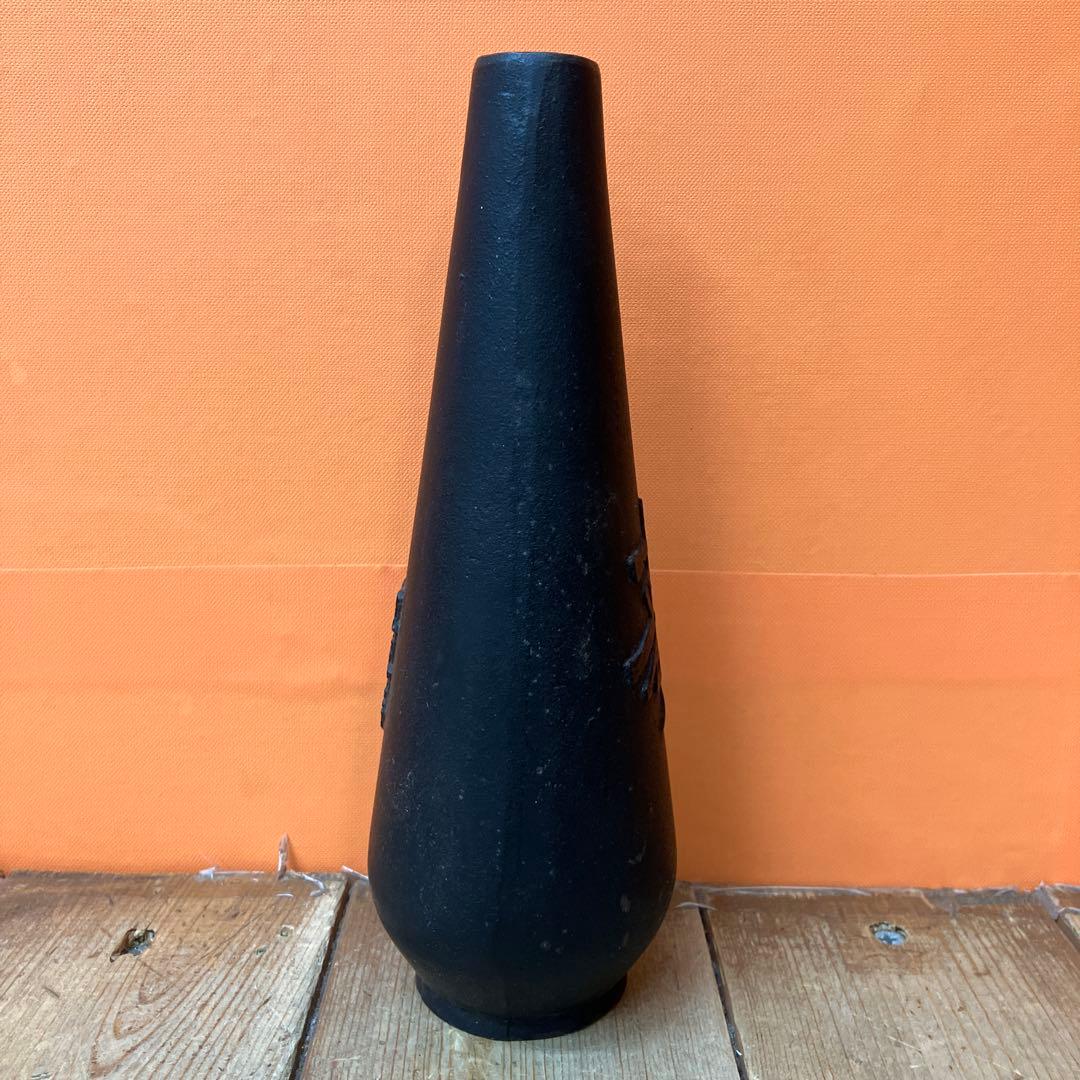 C-壁 南部鉄器 鋳物花瓶 一輪挿し 華道 茶道 茶道具 華道具 寿 古道具