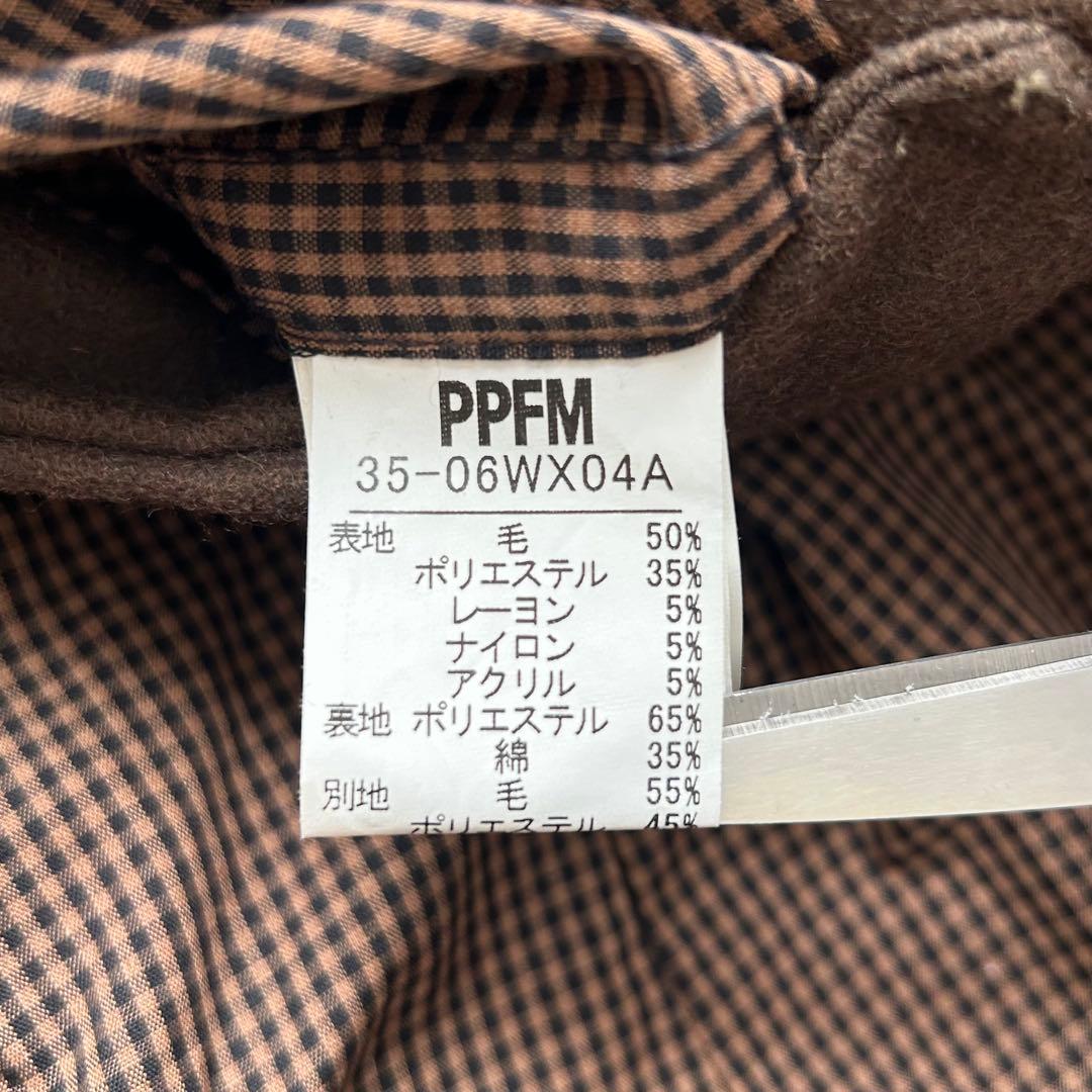 00s PPFM ショートダッフルコート ウール カーキ Y2K archive