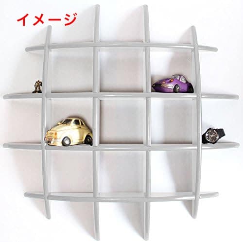 ウォールシェルフ（4段）円形　木製　ホワイト