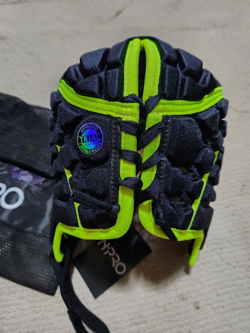 N-PRO 新品ヘッドギア　ヘッドキャップ 黒✕ネオンSizeL 新品未使用