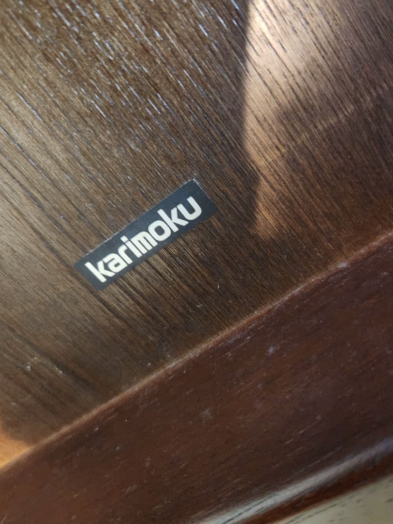 【2月処分】Karimoku　カリモク家具　一枚板　栓座卓 ローテーブル　廃盤品