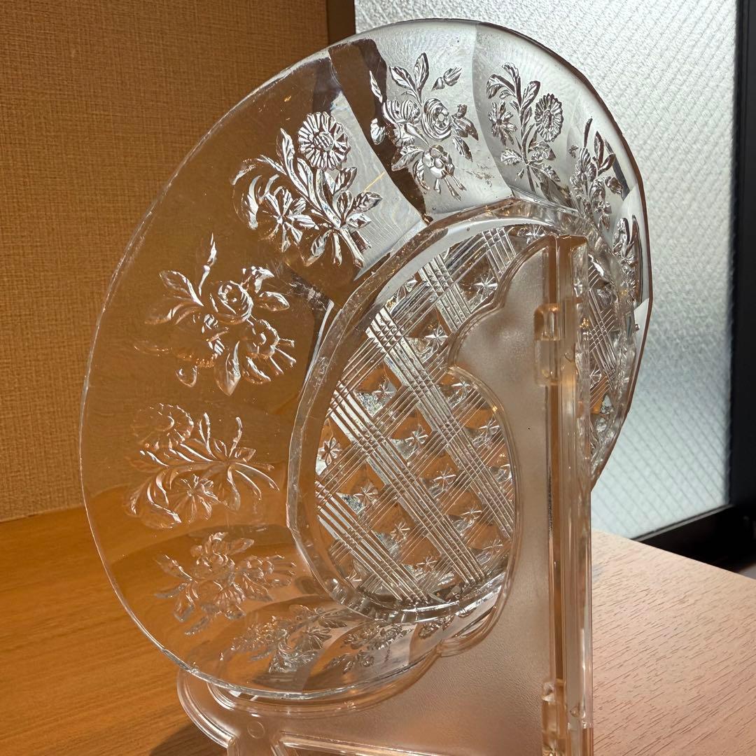 オールドバカラ Baccarat装飾プレート19世紀クリスタル☆チャールズ10世