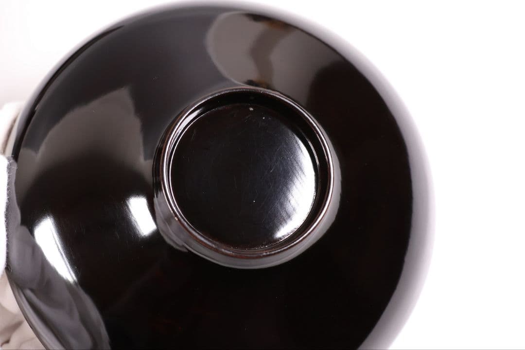 【CM352】時代蒔絵椀 竹に鶏金蒔絵 平椀二客 木製 /(検) 輪島塗加賀能登