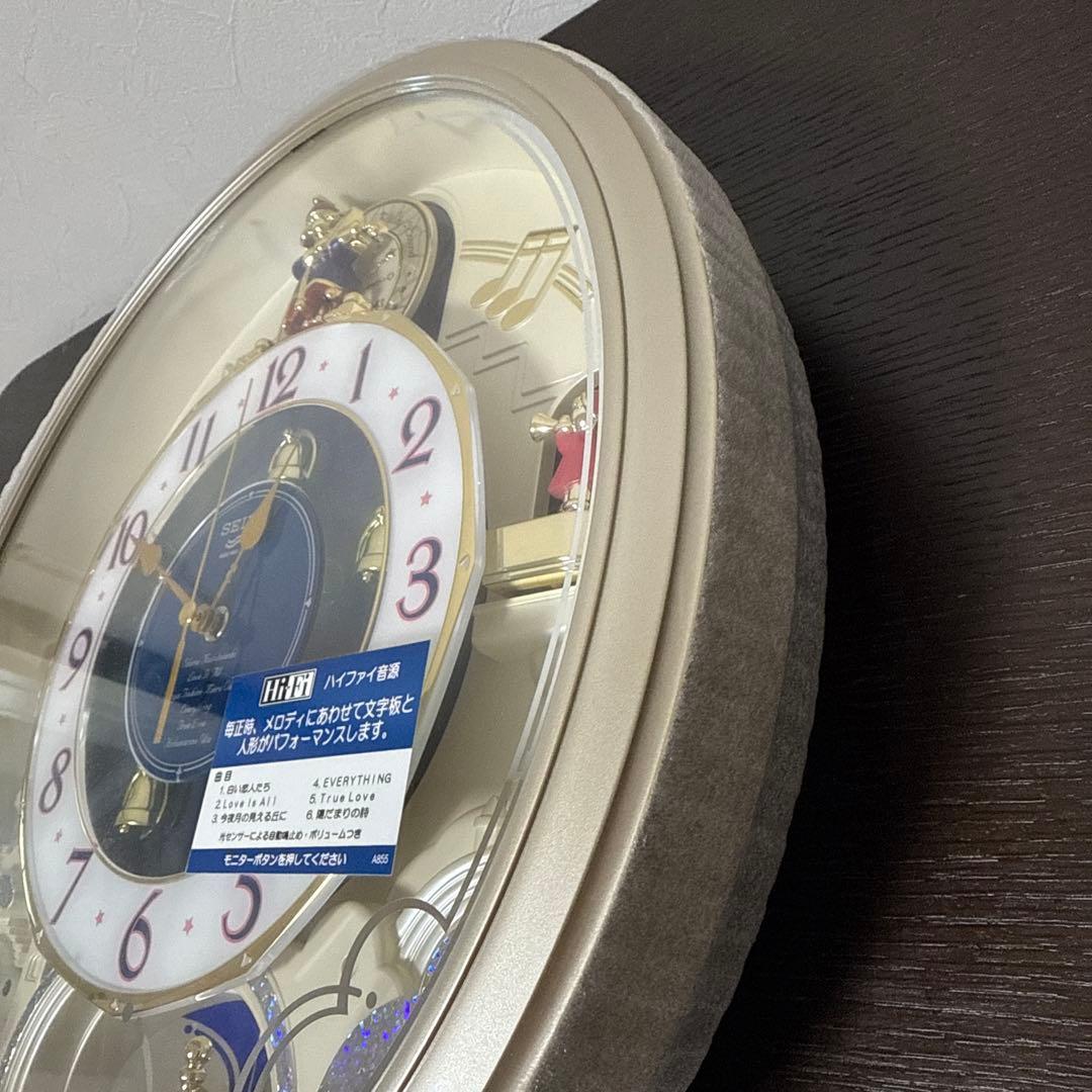 【未使用】SEIKO からくり時計 ウェーブシンフォニー 電波時計 RE555S