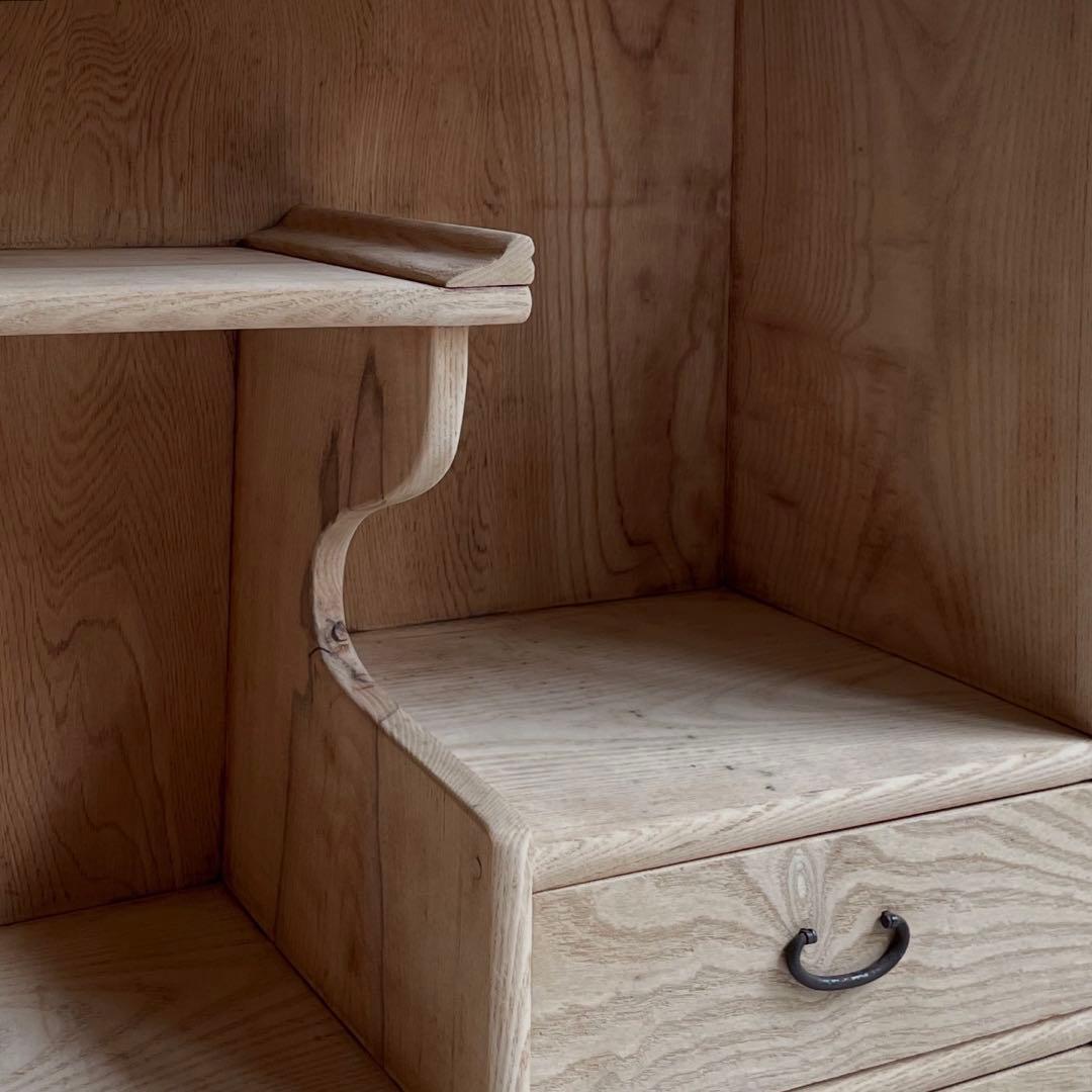 るりだ アンティーク　古い茶箪笥　レトロ　古家具　食器棚　飾り棚