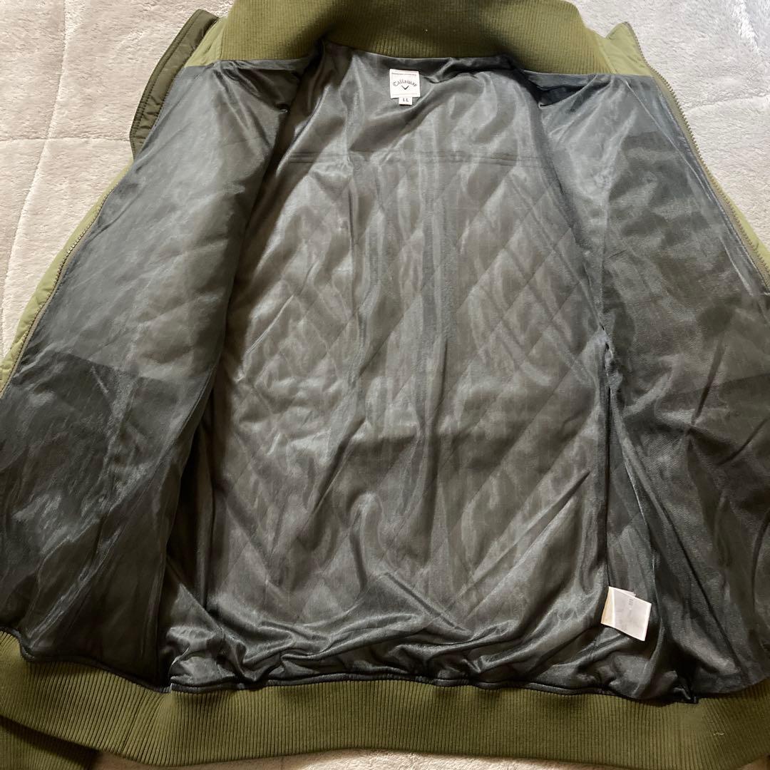 美品　Callaway ダイヤキルティングジャケット カーキ　サイズLL