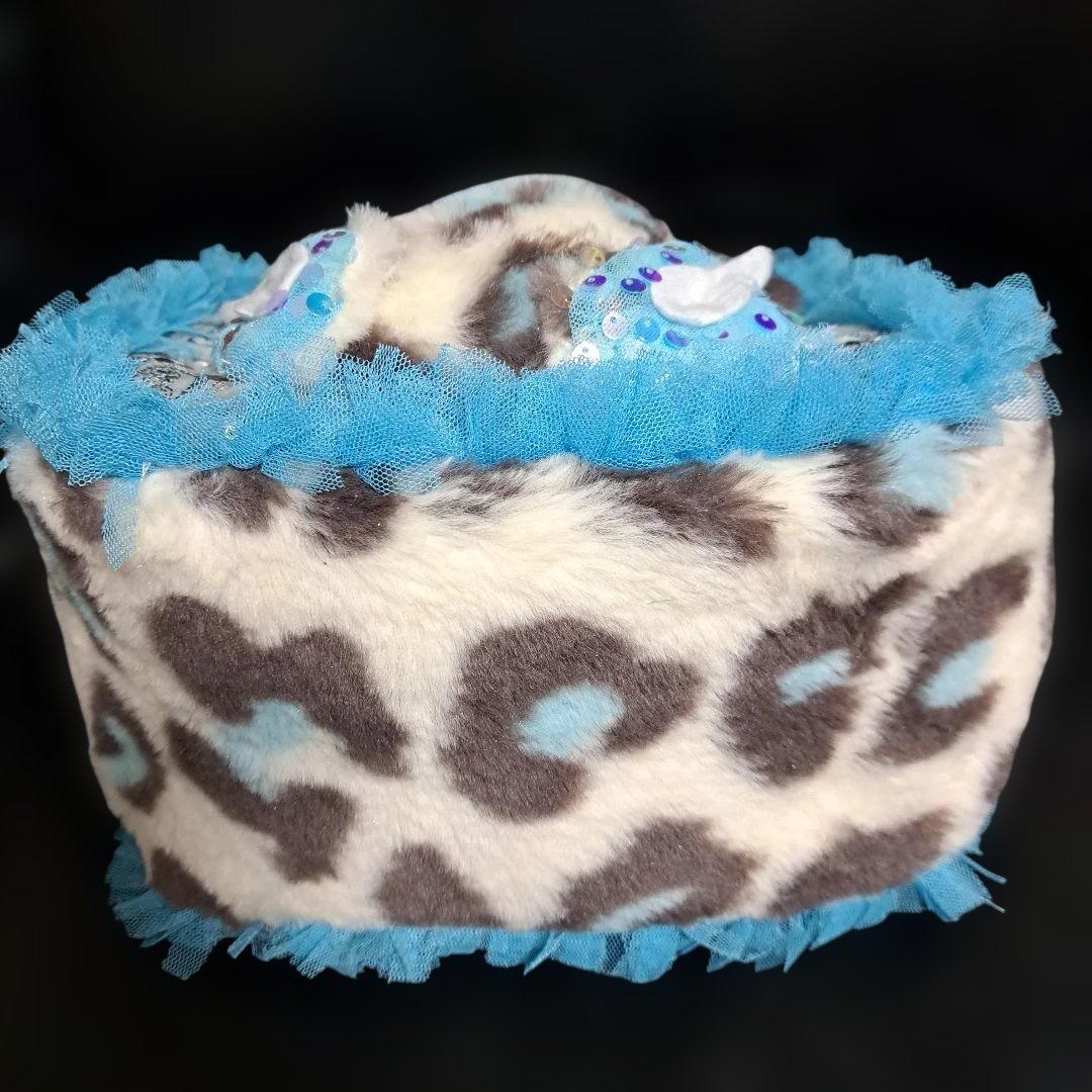 ざ*ろ様 コヤンイサムチョン♥️ハチワレちゃんブルーパキットレースとインド刺繍で