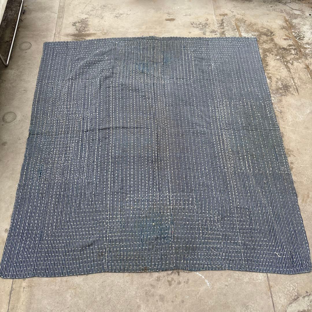 SALE⏬襤褸❹縞模様　全面刺子　敷物　カバー　パッチワーク