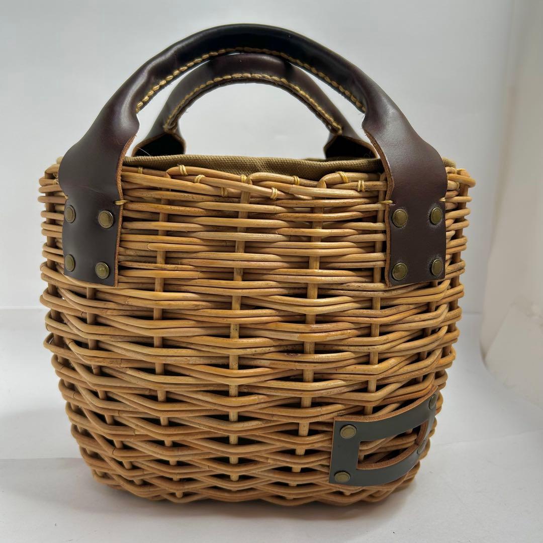 【極美品✨️】エバゴス カゴバッグ ハンドバッグ 被せ付き