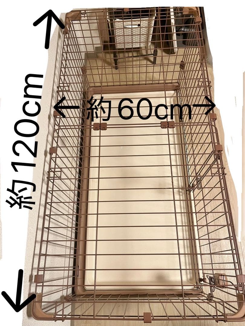 犬用ケージ天井付き犬小屋室内犬　ゴムマットおまけ付き