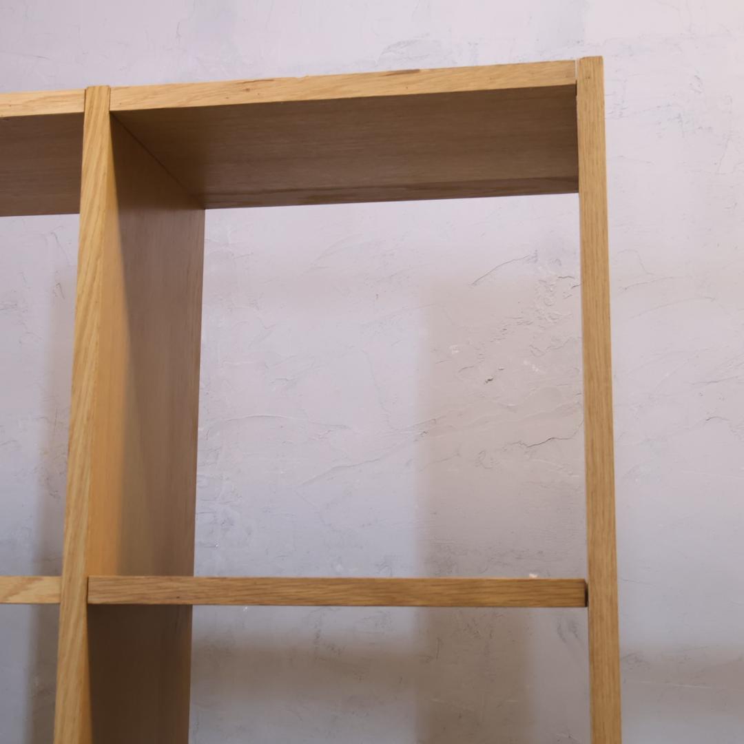 無印良品 MUJI オーク材 スタッキングシェルフ 5段・2列 オープンシェルフ