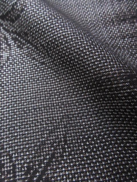 未着用に近い！純泥染＊７マルキ＊本場大島紬＊窪田織物＊着物＊１６５ｃｍ＊裄６６