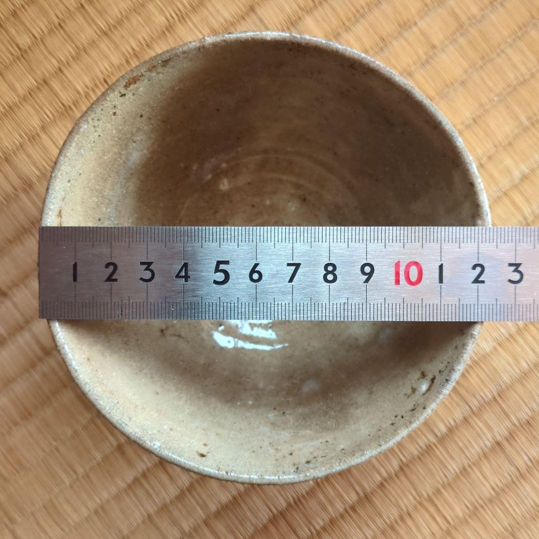陶器製茶碗 古美術骨董　箱付き　萩茶碗　雪柳　直径約12.5cm