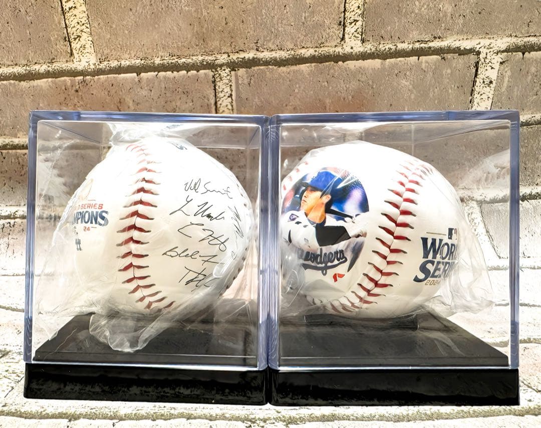大谷翔平ジャッジドジャースVSヤンキース　ワールドシリーズ記念ボール2個セット