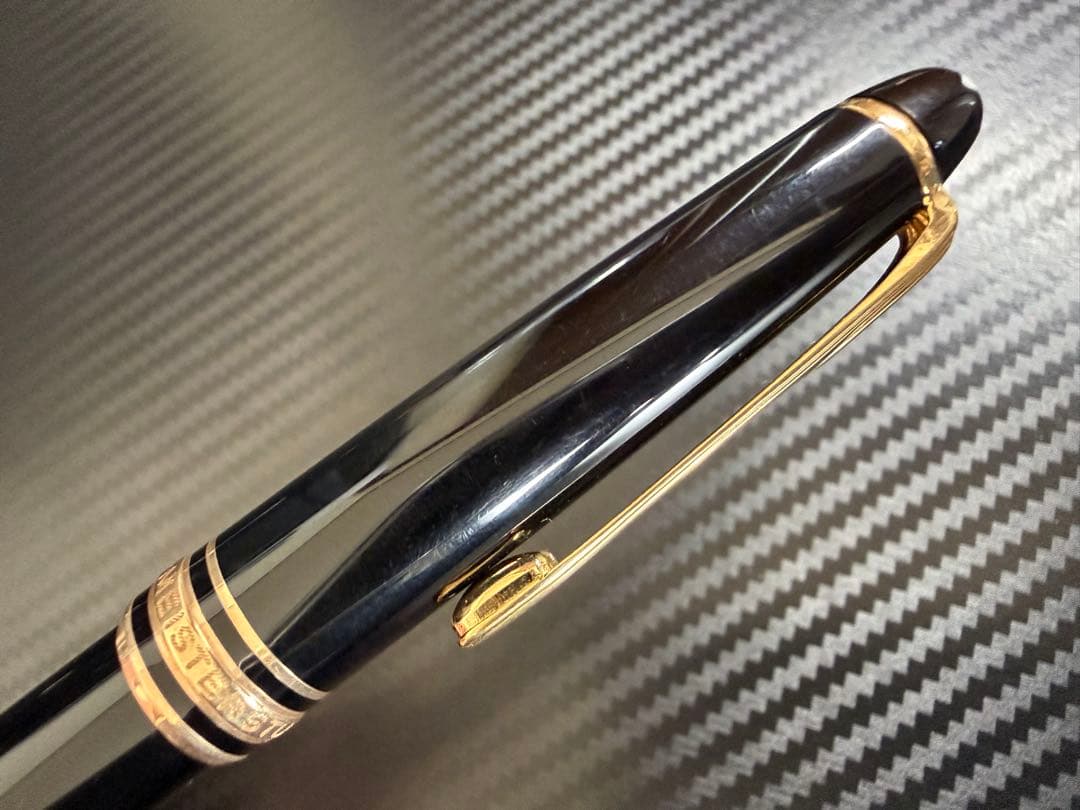 未使用に近い モンブラン 144 ブラック 全金 EF 万年筆 エボナイト芯